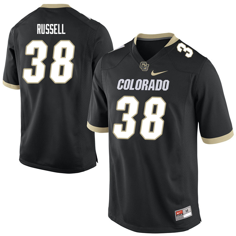 Men #38 Brady Russell Colorado Buffaloes College Football Jerseys Sale-Black - Click Image to Close